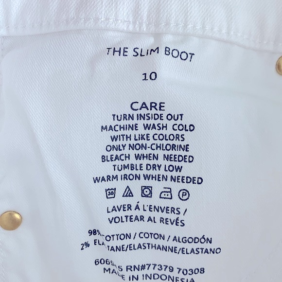 Ann Taylor White Slim Boot Jean - Picture 15 of 16